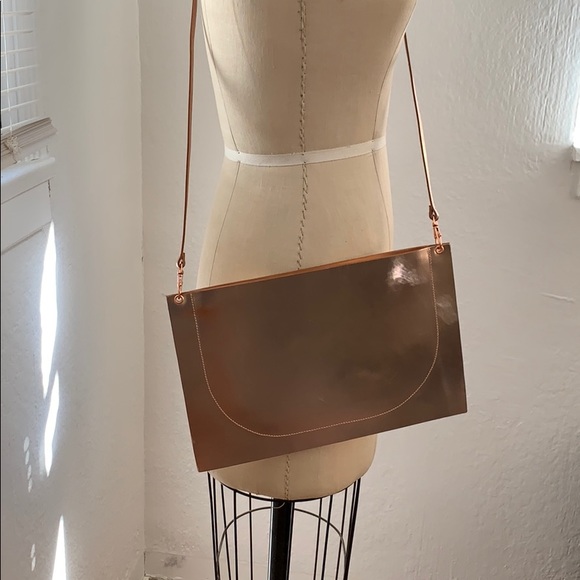 cos structured leather shoulder bag